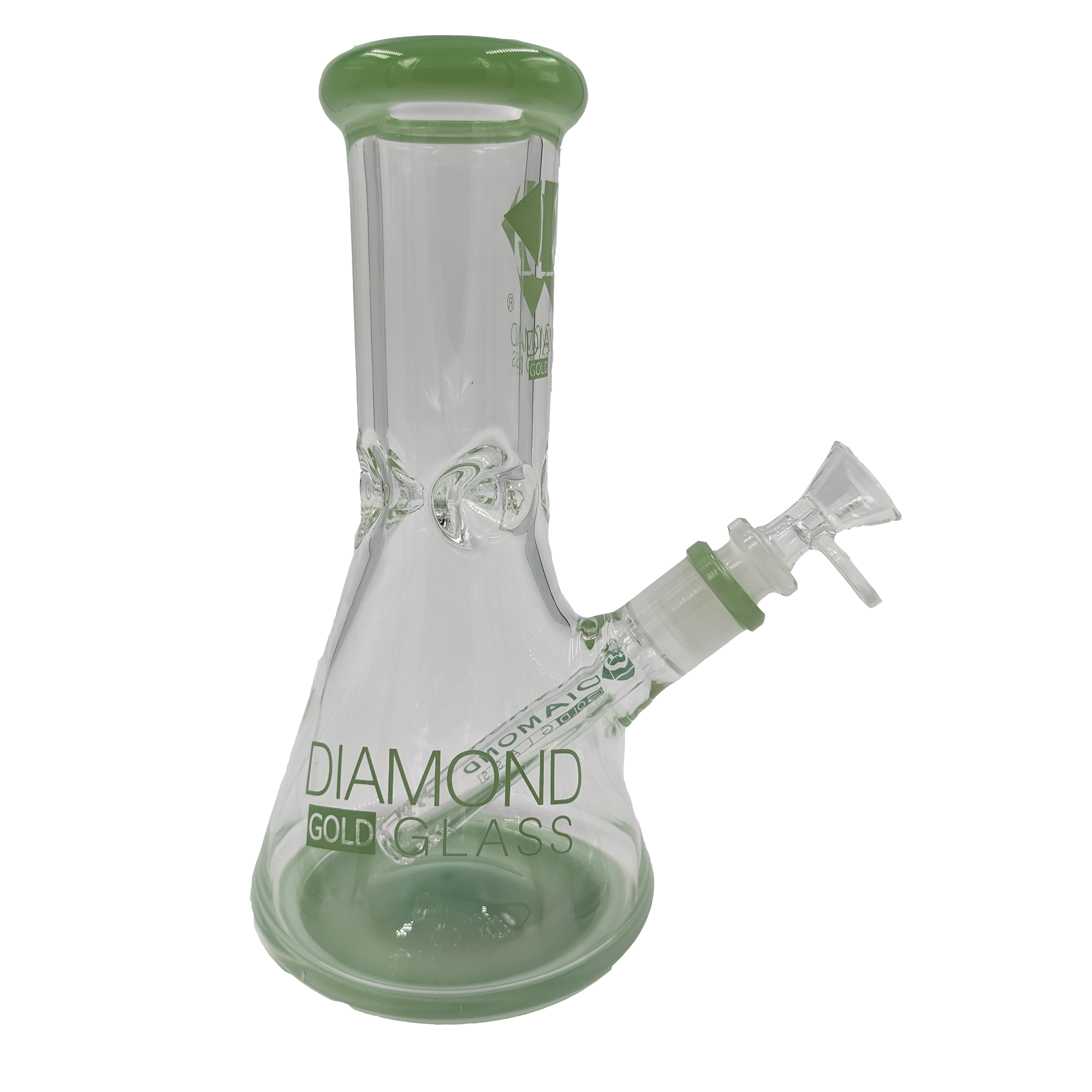 Waterpipe | Diamond Glass | DGW1040MG | Milk Green | 14MM | Millenium Smoke Shop