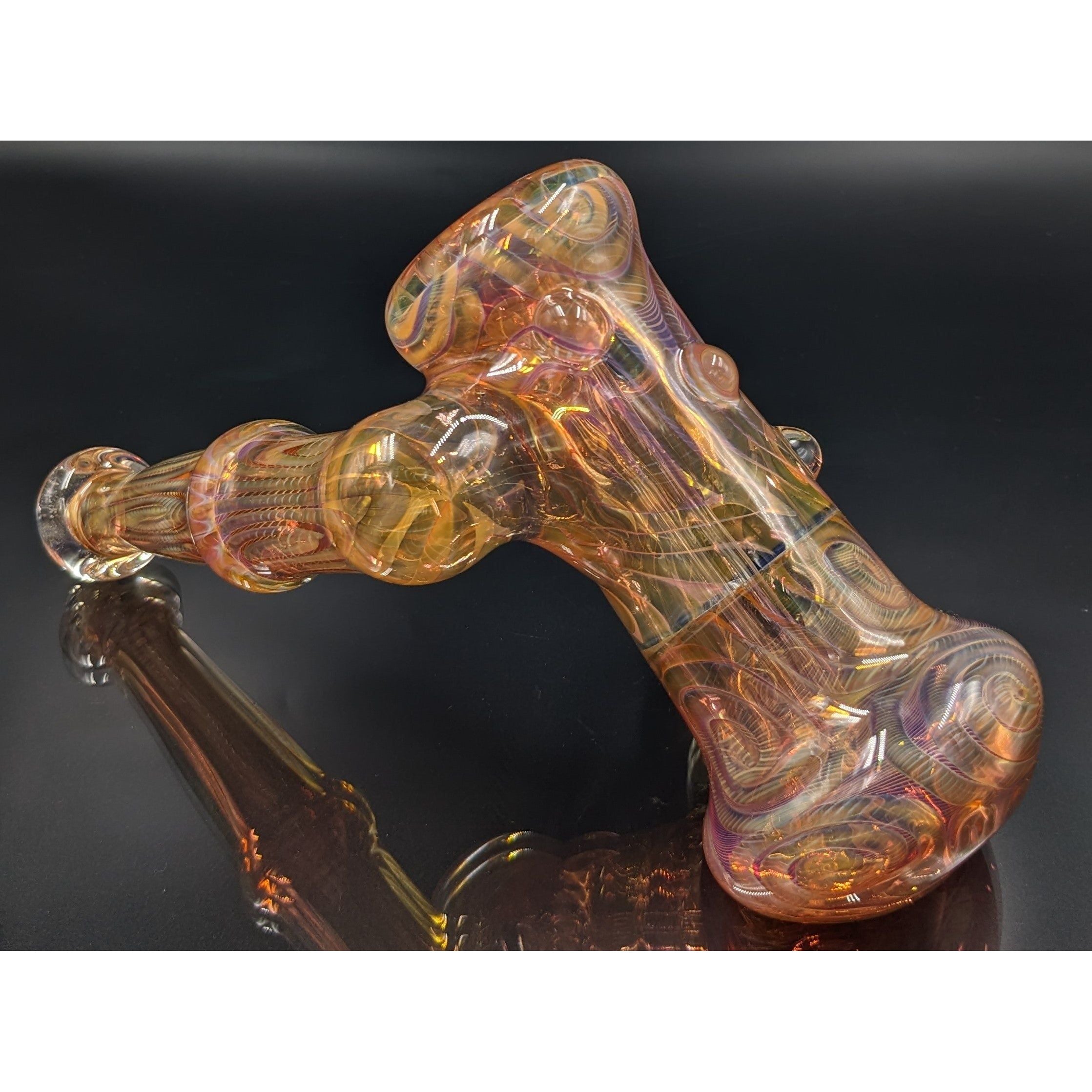 Bubbler | George E | Large | Sidecar w/Marble | Millenium Smoke Shop