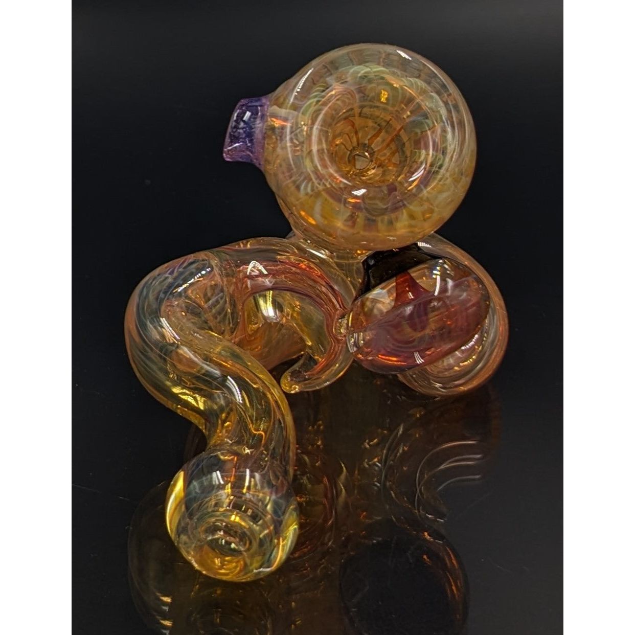 Glass Pipe | George E | Abstract w/ Marble | Millenium Smoke Shop