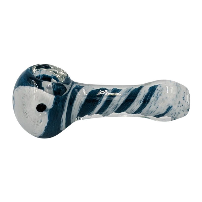 Glass Pipe | Realazation Glass | Spoon | Striped Frit | Millenium Smoke Shop