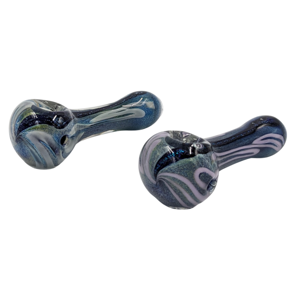 Glass Pipe | Realazation Glass | Spoon | Frit w/ Dichro Strip | Millenium Smoke Shop