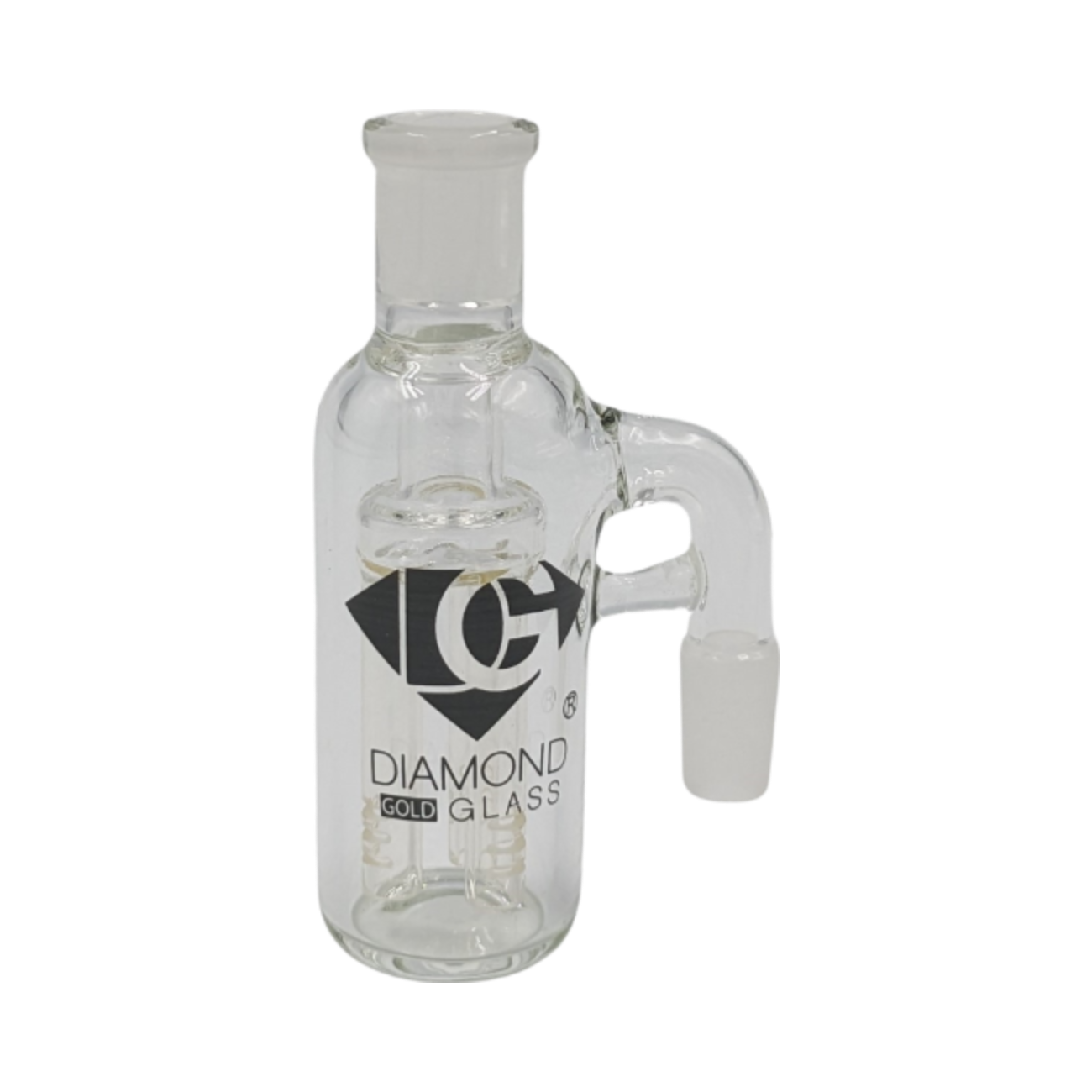 Ash Catcher | Diamond Glass | DGA008-1490C | Clear | 14mm | 90° | Millenium Smoke Shop