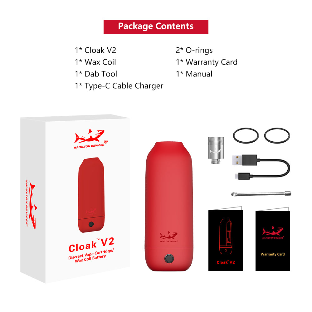 Hamilton Devices | Cloak | V2 Vape Cartridge |Battery | Millenium Smoke Shop