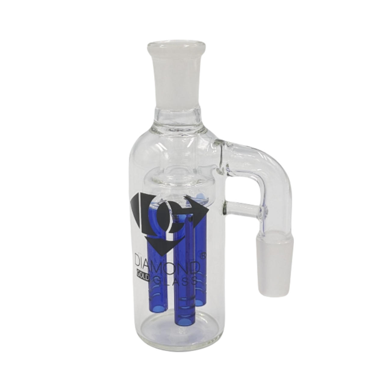Ash Catcher | Diamond Glass | DGA008-1490B | Blue | 14mm | 90° | Millenium Smoke Shop