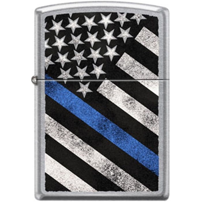 Zippo | Thin Blue Line | Street Chrome | 854645