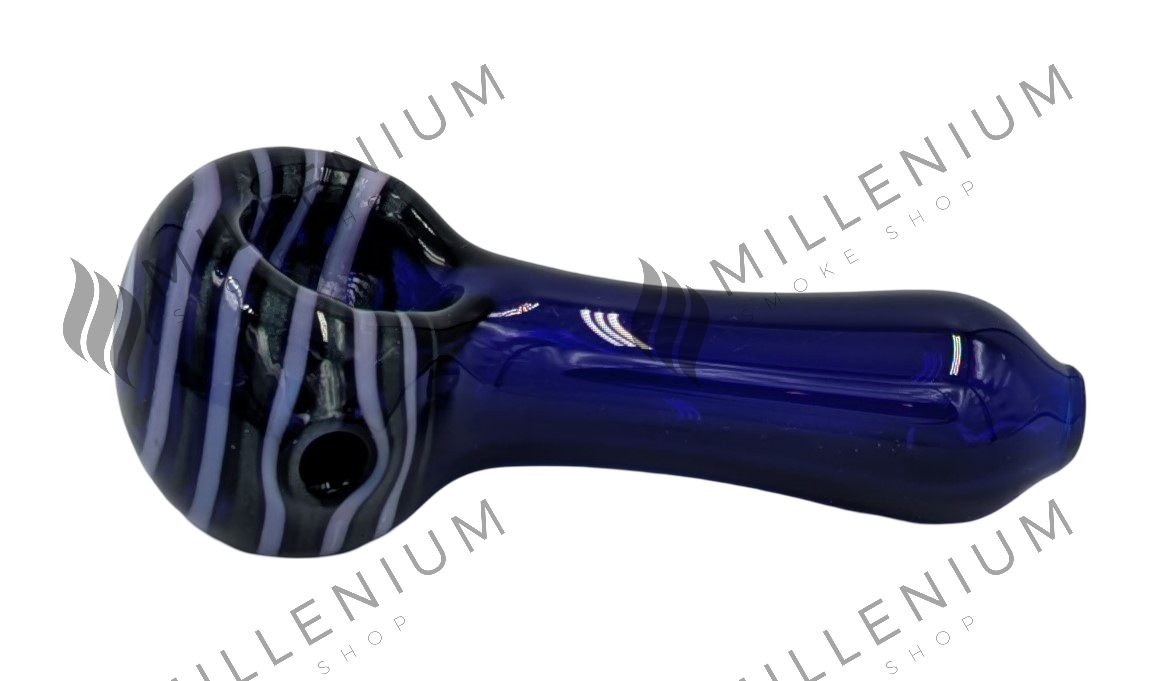 Glass Pipe | Humboldt Glass | Colored Swirl | Blue Base