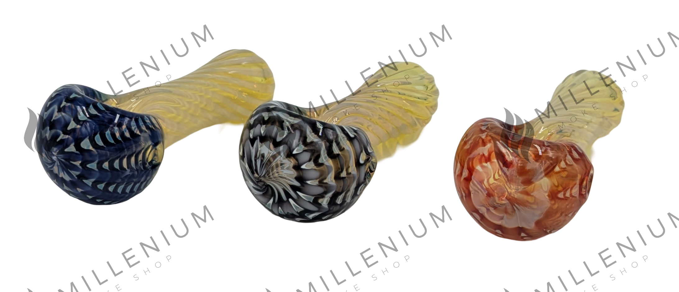 Glass Pipe | Humboldt Glass | Fumed Ribbed Lines