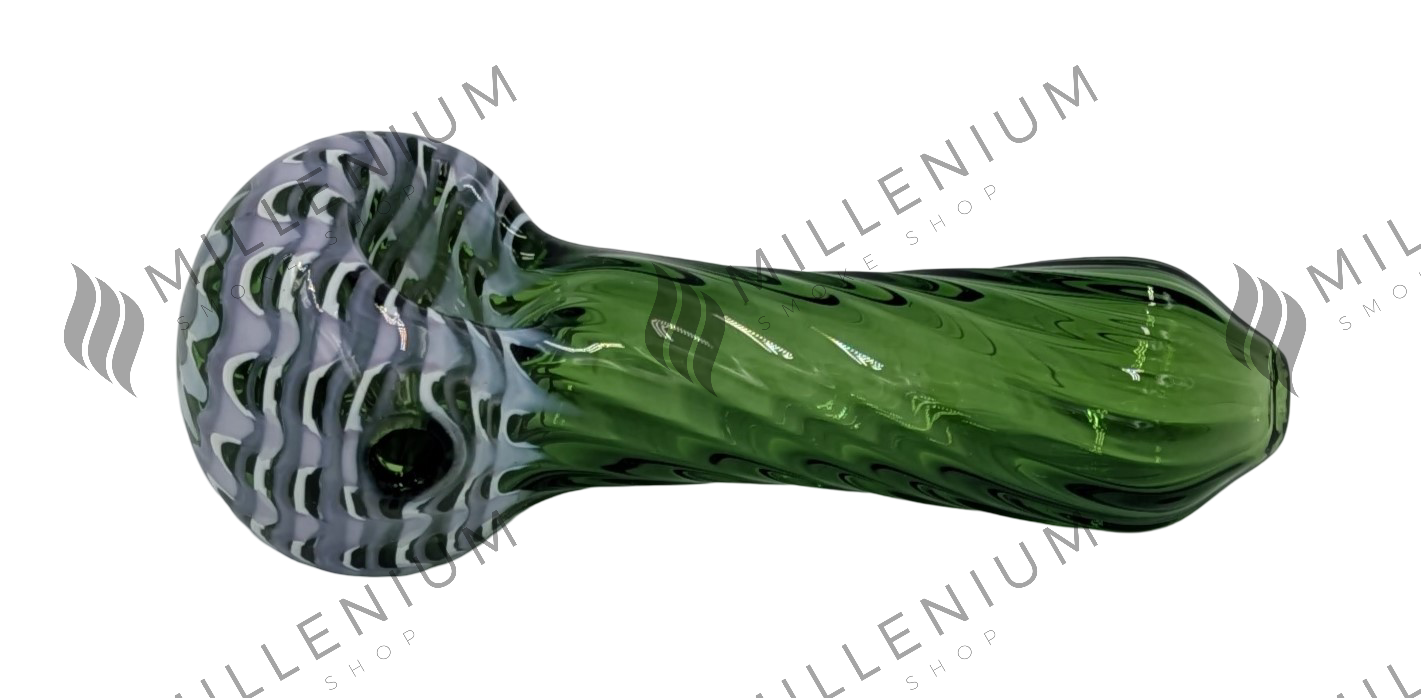 Glass Pipe | Humboldt Glass | Colored Ribbed Lines | Assorted