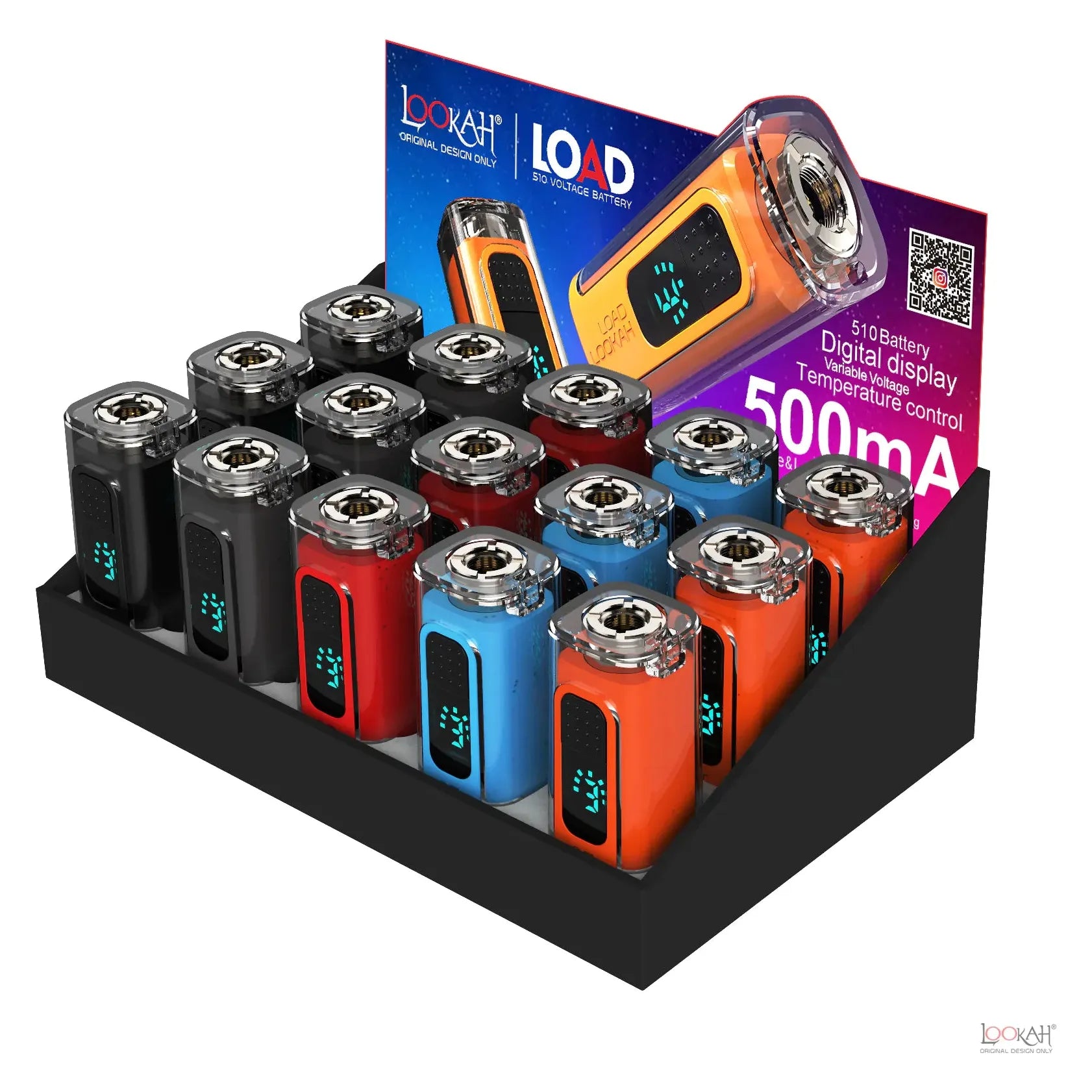 Lookah | Load 510 threaded Battery| Asst Colors | Millenium Smoke Shop