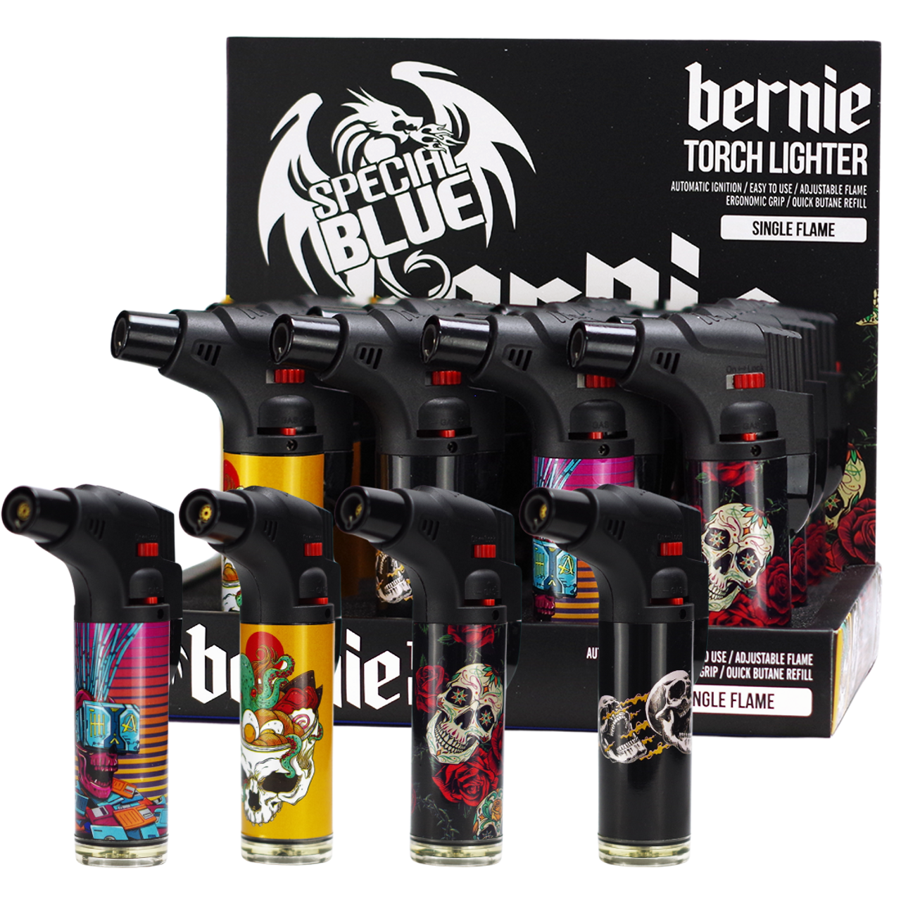Torch | Bernie Skull & Roses II | Special Blue