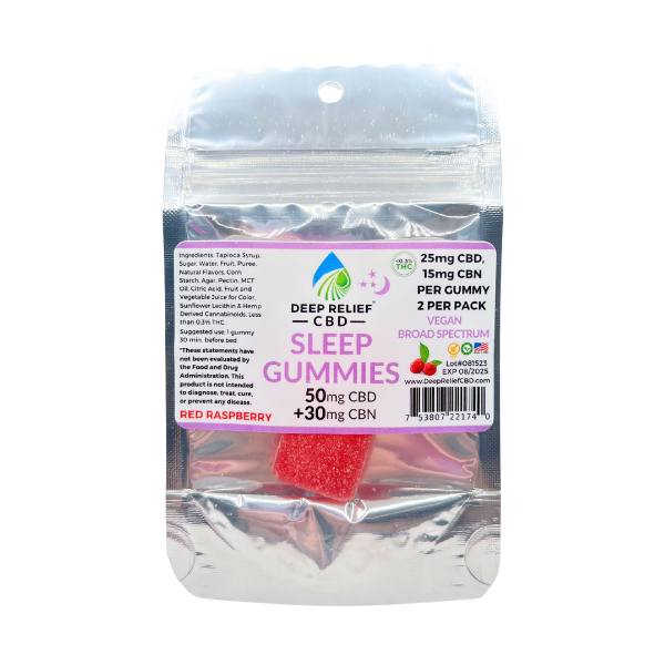 CBD | Deep Relief | Sleep Gummies | 50mg | 2 Count