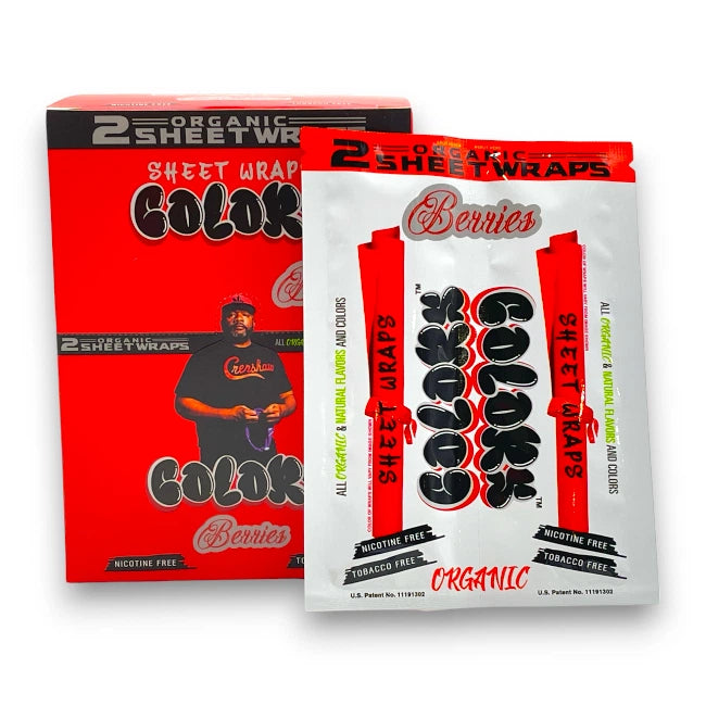 Wraps | Colors | Sheet Wraps Organic | 2pk| Nicotine Tobacco Free