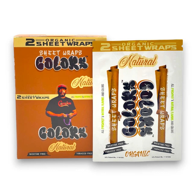 Wraps | Colors | Sheet Wraps Organic | 2pk| Nicotine Tobacco Free