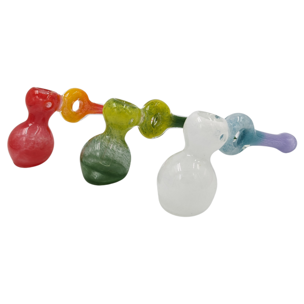 Bubbler | Realazation Glass | Donut Hammer | Frit | Asst Colors | Millenium Smoke Shop