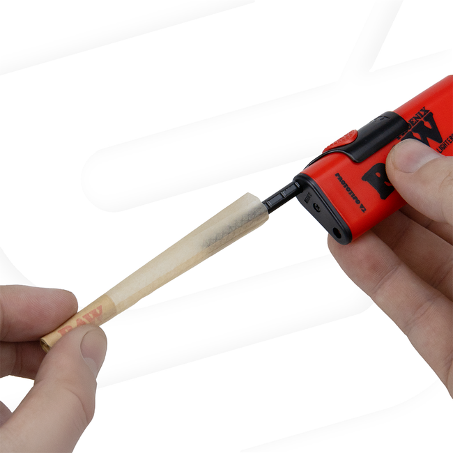 Lighter | Raw Phoenix | Red/Blk | Refillable | Wind Guard