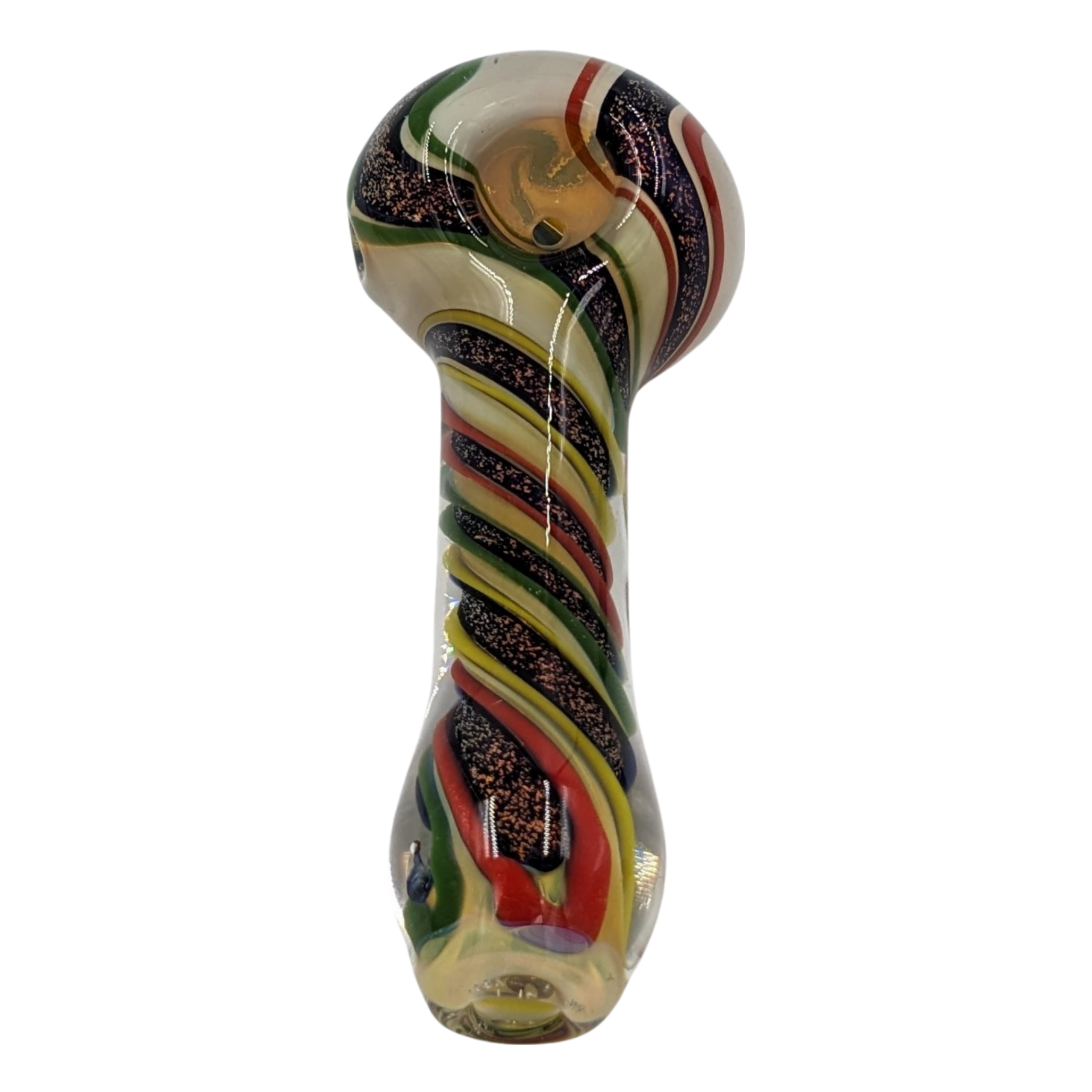 Glass Pipe | Realazation Glass | Spoon | Spiral Frit w/ Dichro | Millenium Smoke Shop