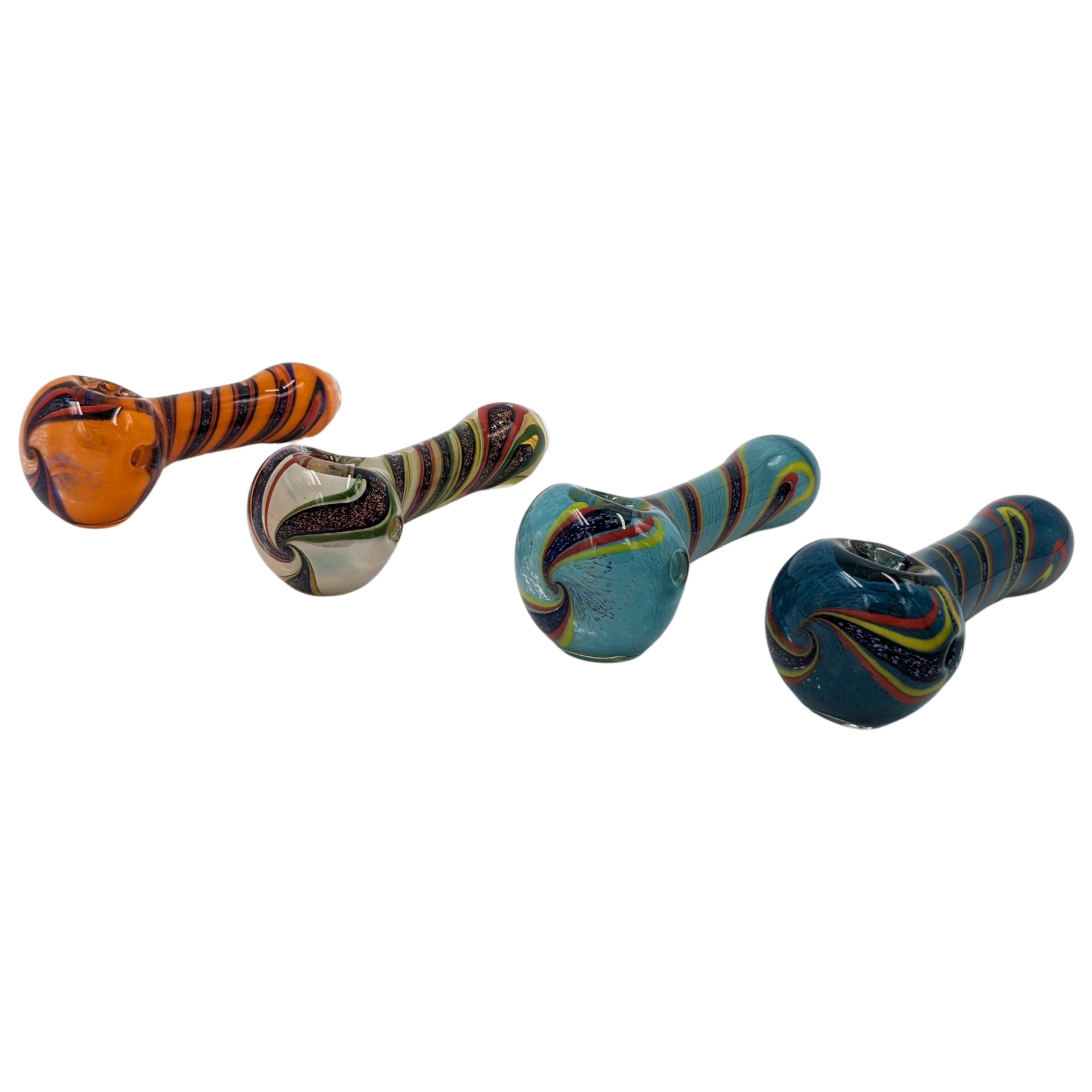 Glass Pipe | Realazation Glass | Spoon | Spiral Frit w/ Dichro | Millenium Smoke Shop