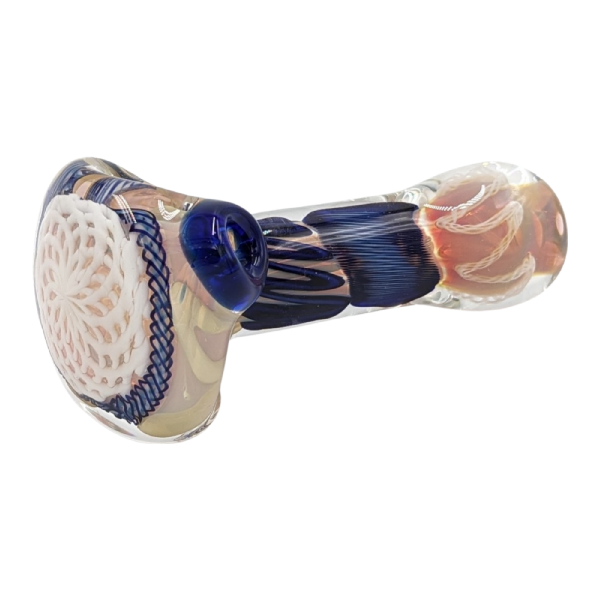 Glass Pipe | Talent Glass Works | Spoon | White Head Reticello | WHRS | Millenium Smoke Shop