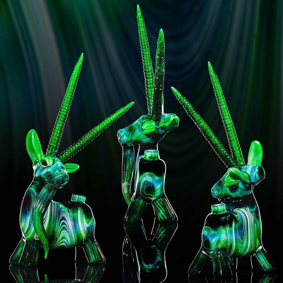 Matt Robertson Dark Goat Glass Bubbler Lowest Price at Millenium Smoke Shop