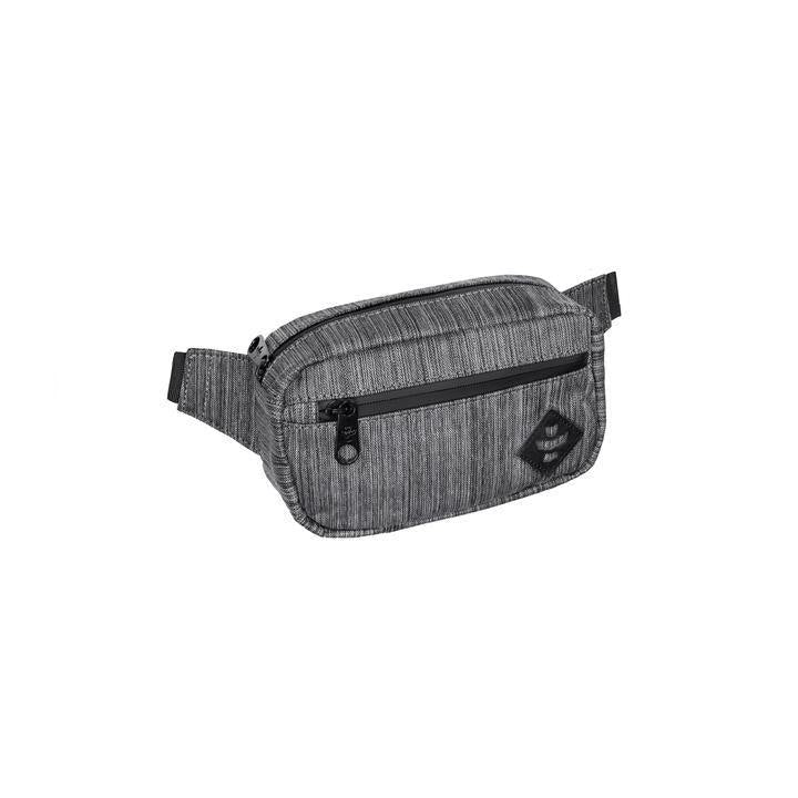 Revelry Companion Striped Dark Grey Smell Proof Crossbody Bag Lowest Price at Millenium Smoke Shop