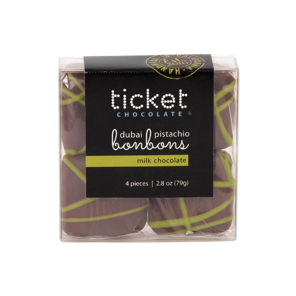 Ticket Chocolate | Dubai Pistachio | BonBons | 4 Piece