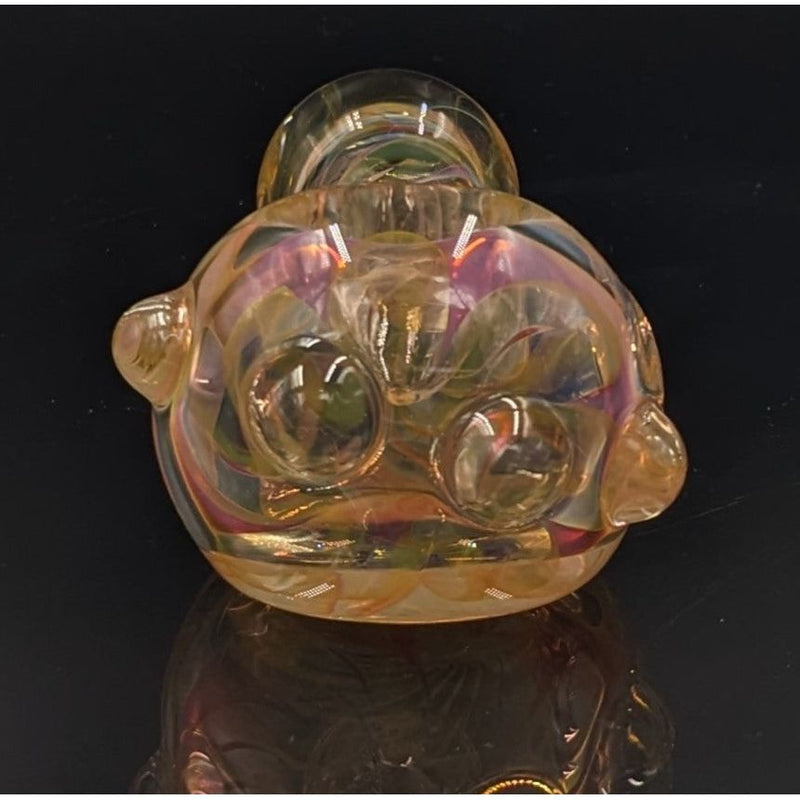 Glass Pipe | George E | Single Layer | Silver and Gold Fume | Millenium Smoke Shop