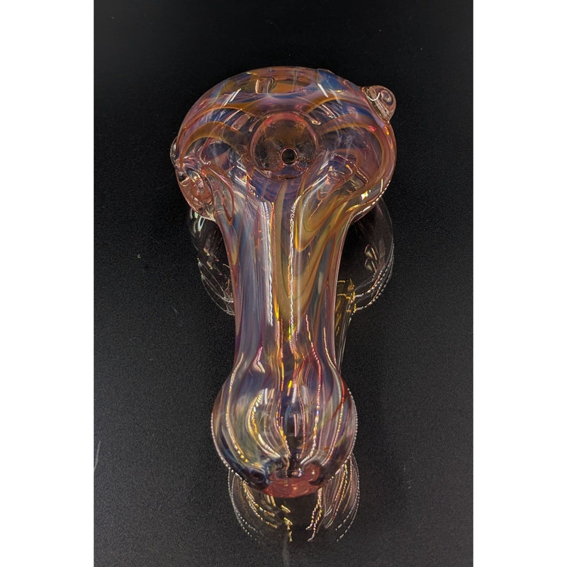 Glass Pipe | George E | Spoon | Double Layer | Gold and Silver Fume | Millenium Smoke Shop