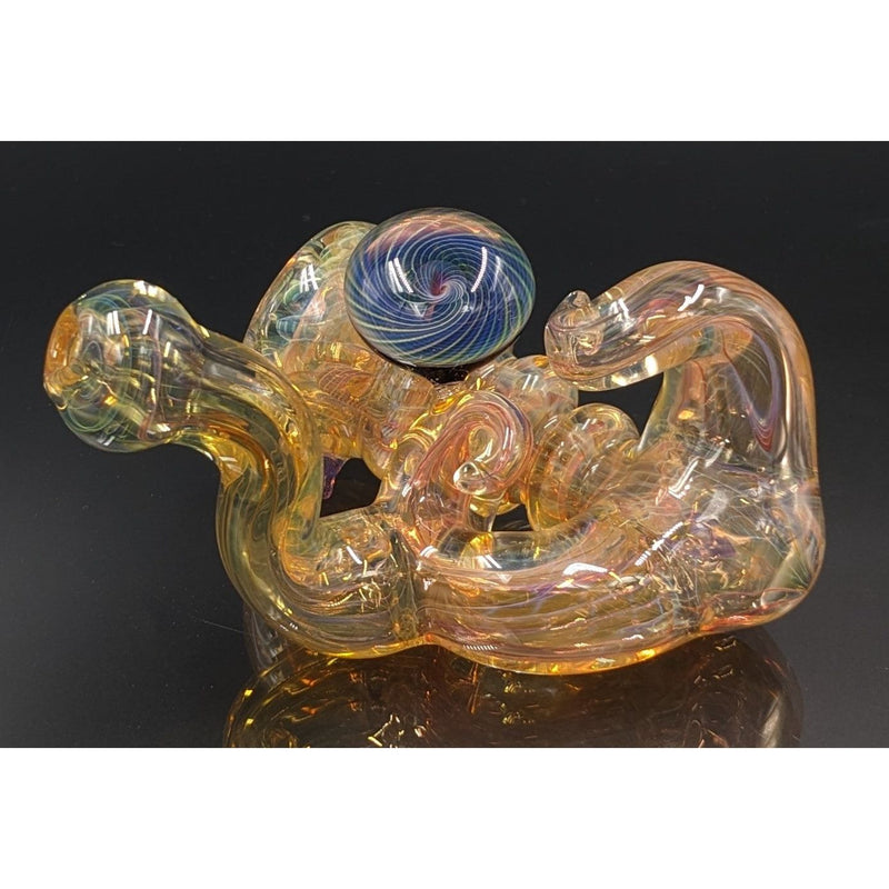 Glass Pipe | George E | Abstract w/ Marble | Millenium Smoke Shop