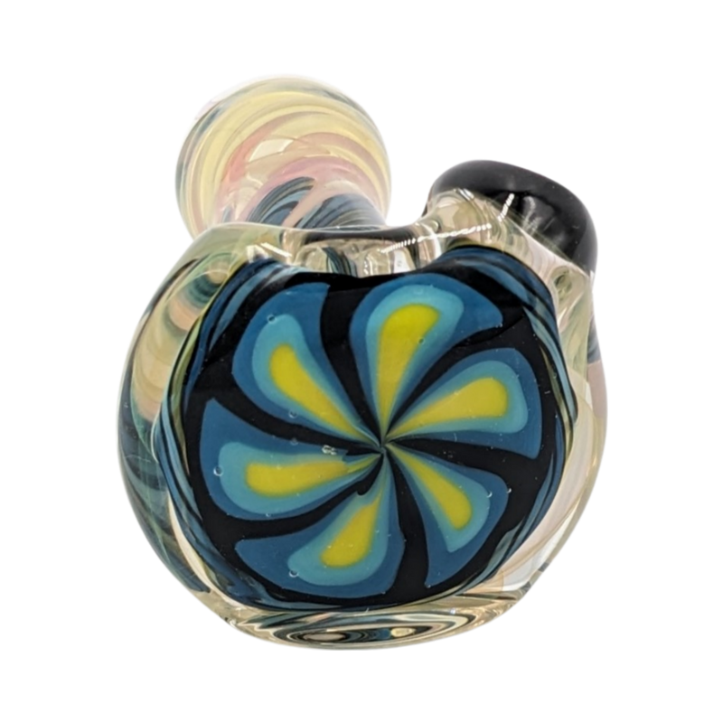 Glass Pipe | Talent Glass Works | Spoon | Color Flower | COFLSP | Millenium Smoke Shop