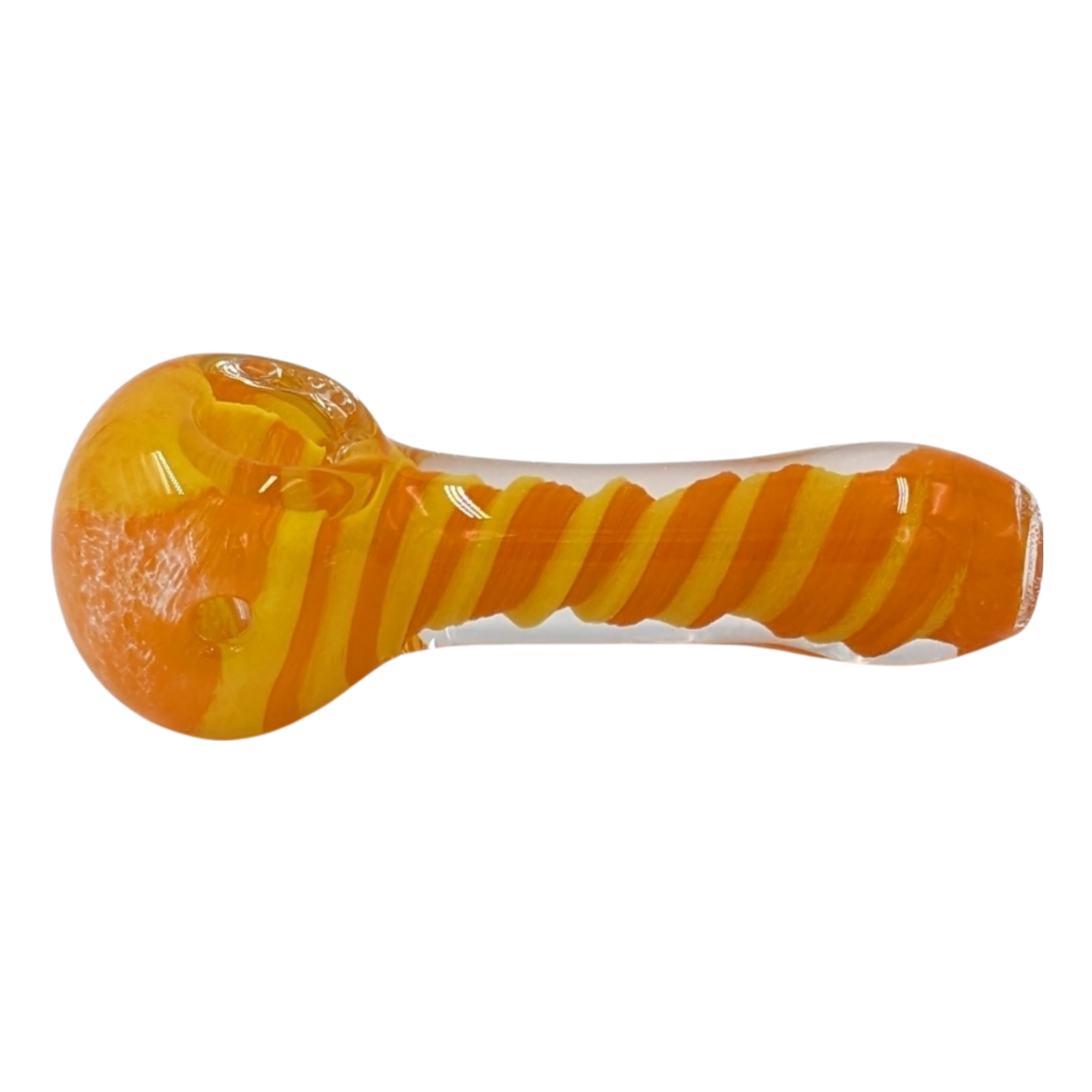 Glass Pipe | Realazation Glass | Spoon | Striped Frit | Millenium Smoke Shop