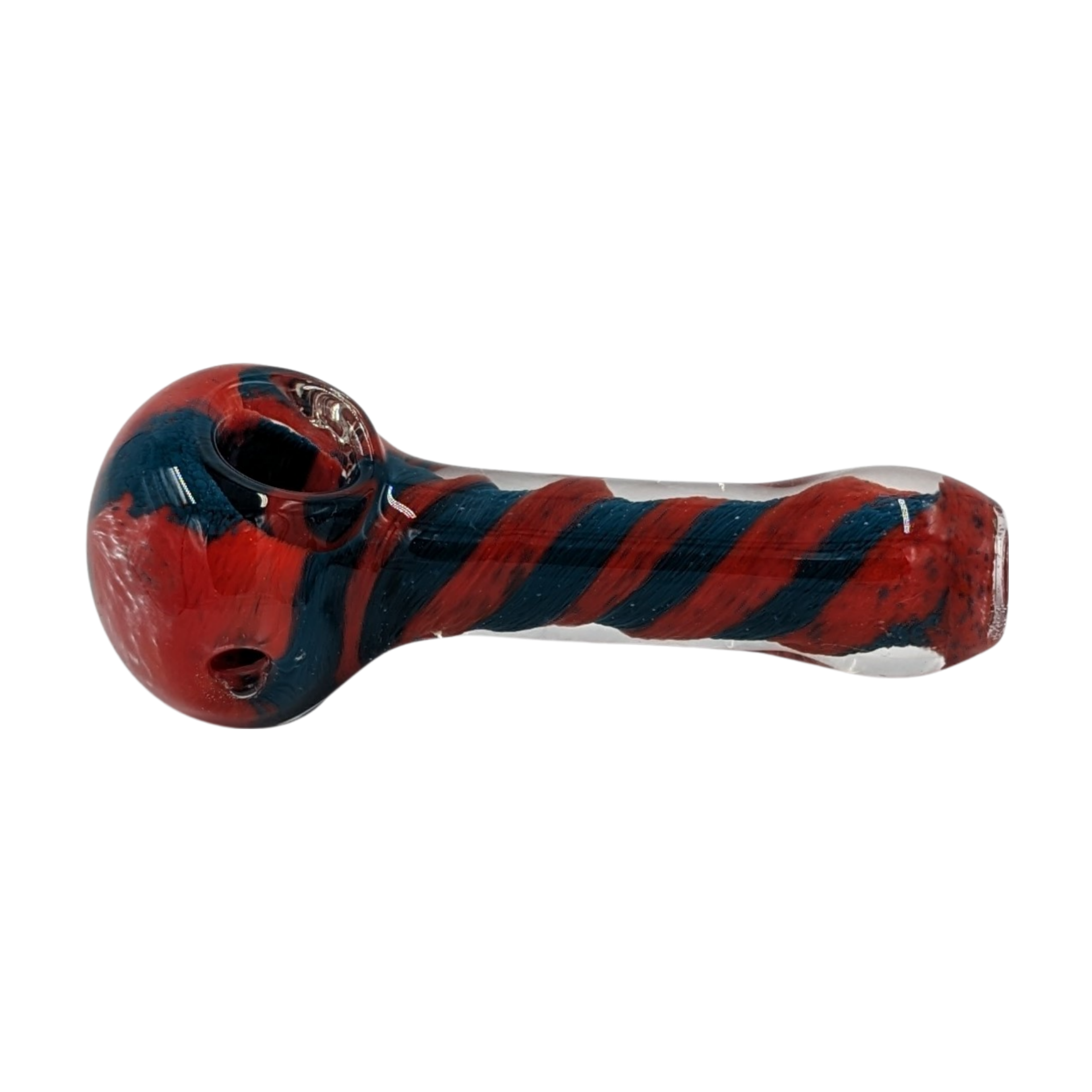 Glass Pipe | Realazation Glass | Spoon | Striped Frit | Millenium Smoke Shop