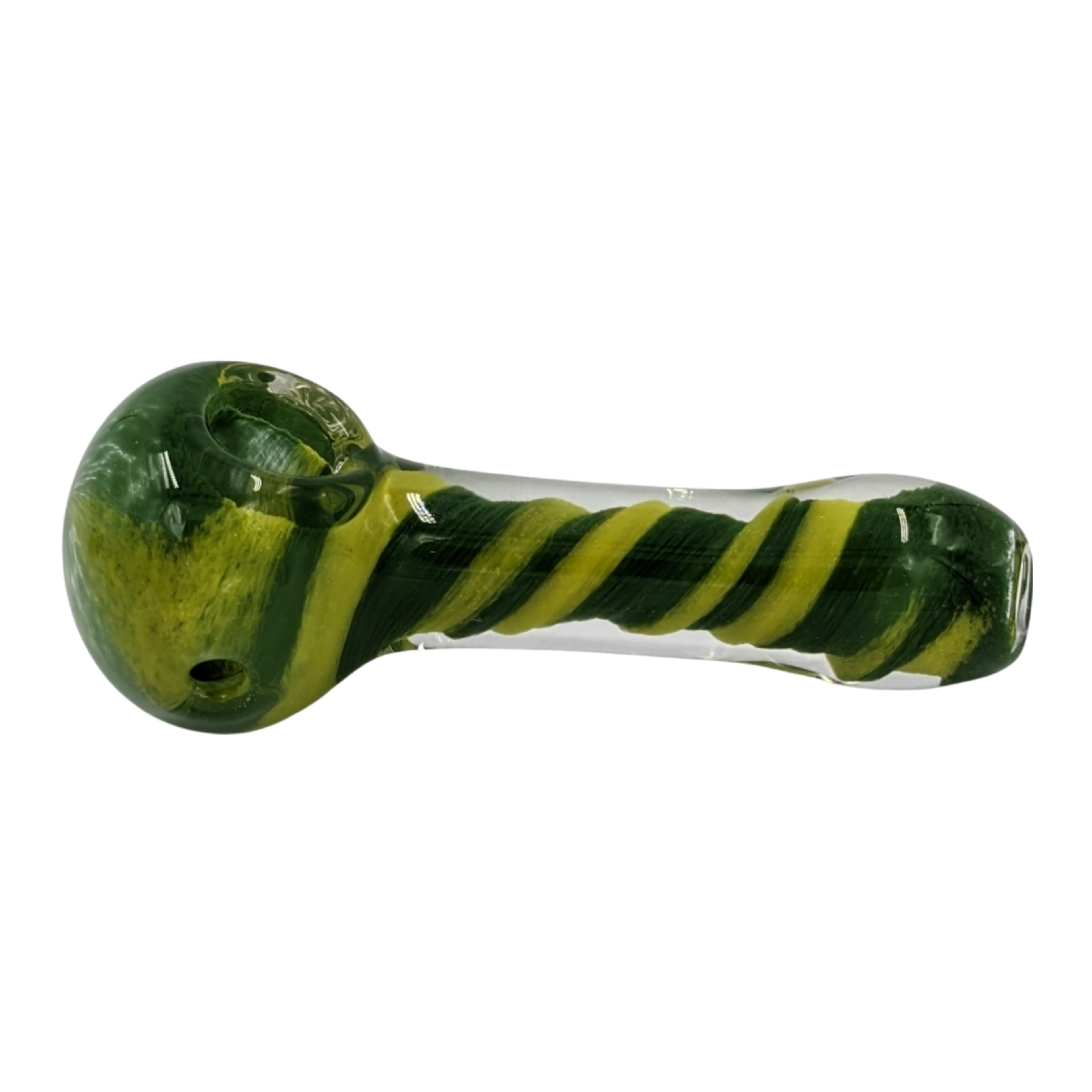 Glass Pipe | Realazation Glass | Spoon | Striped Frit | Millenium Smoke Shop