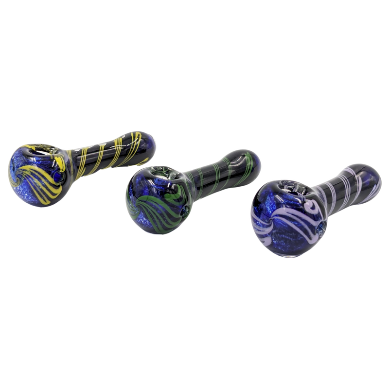 Glass Pipe | Realazation Glass | Spoon | Spiral Frit | Millenium Smoke Shop