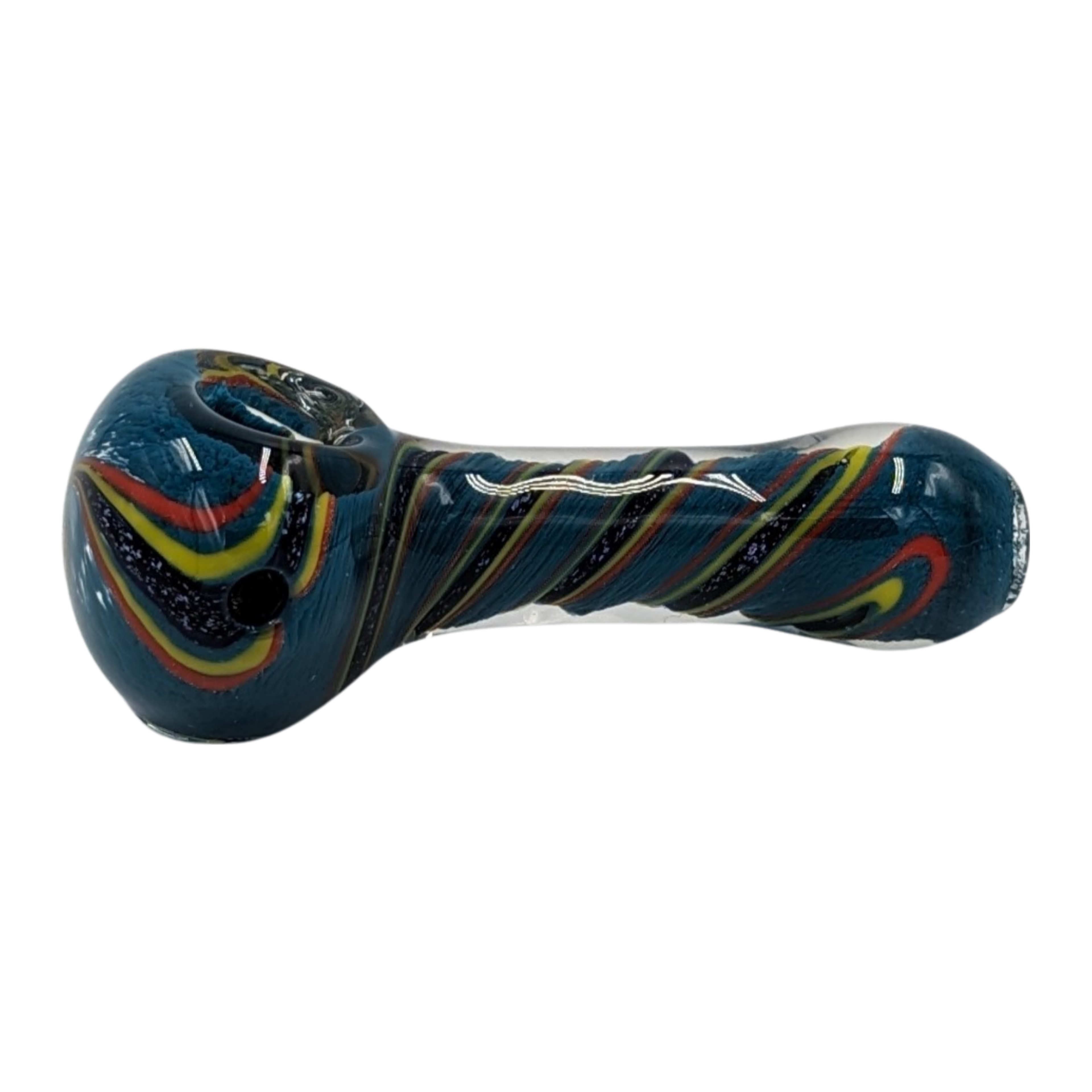 Glass Pipe | Realazation Glass | Spoon | Spiral Frit w/ Dichro | Millenium Smoke Shop