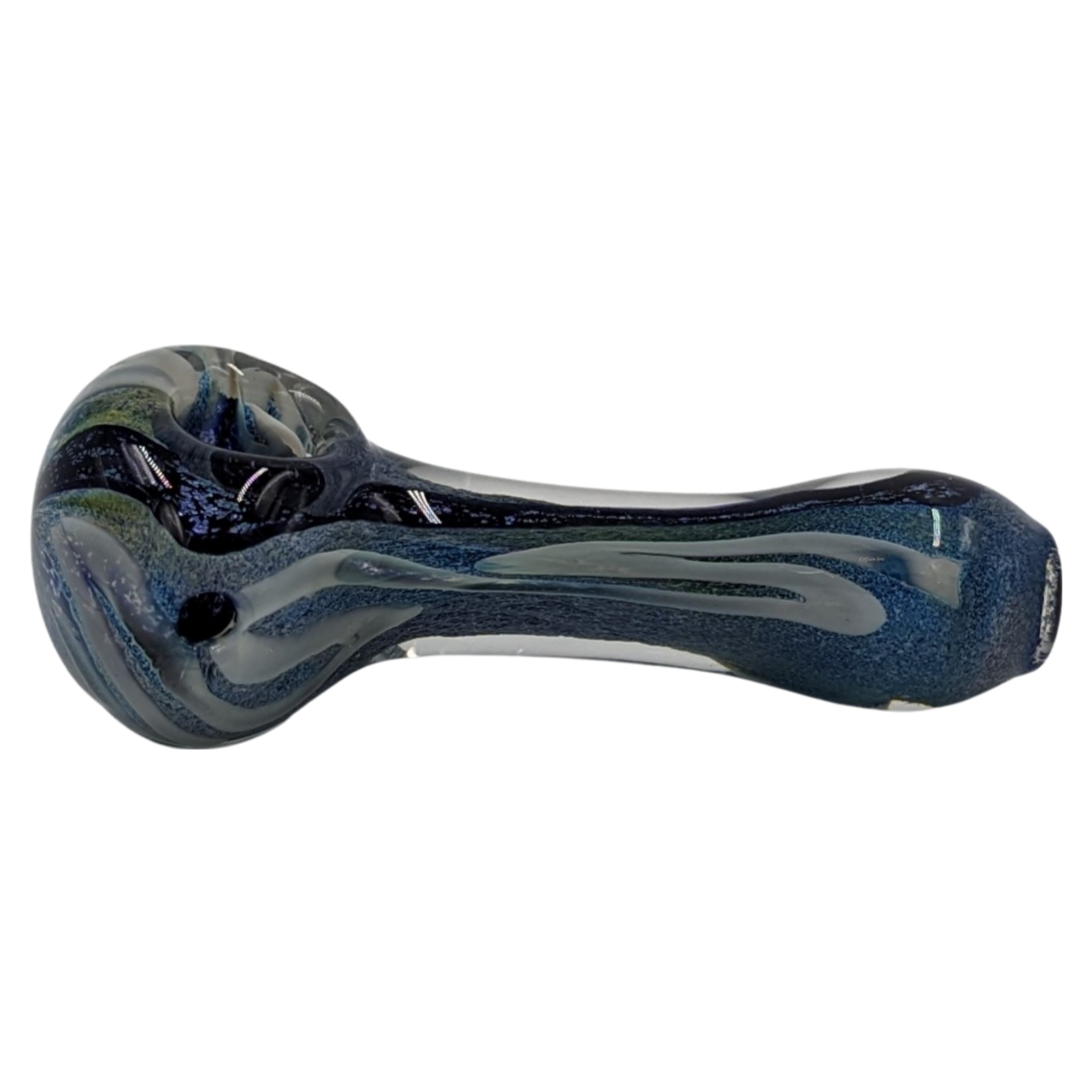 Glass Pipe | Realazation Glass | Spoon | Frit w/ Dichro Strip | Millenium Smoke Shop