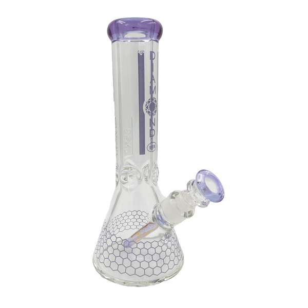 Waterpipe | Diamond Glass | Beaker | DGW942-12V | Violet | 9mm Thick | Millenium Smoke Shop