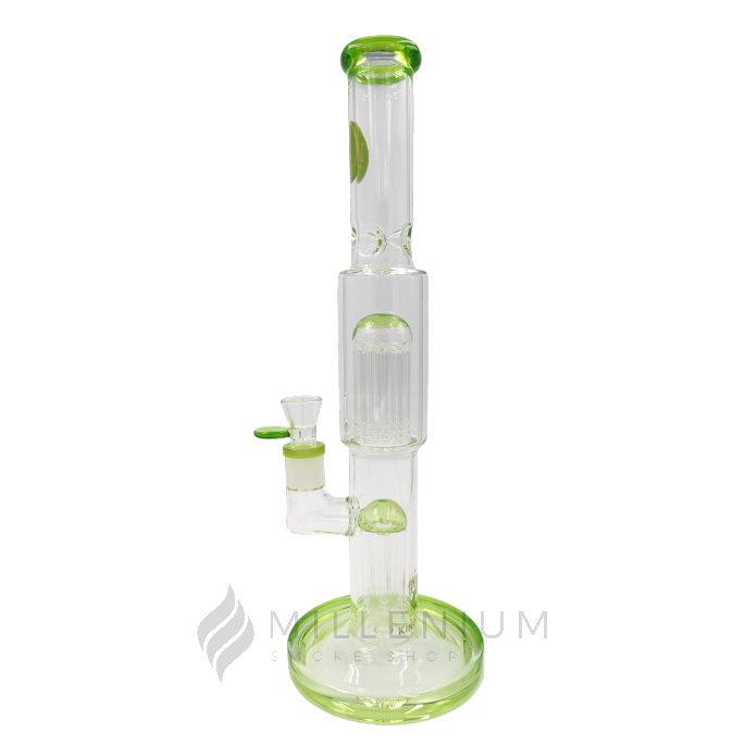 Waterpipe | King Glass | 15" Straight Beaker | Double Tree Perc | 54770 | Millenium Smoke Shop
