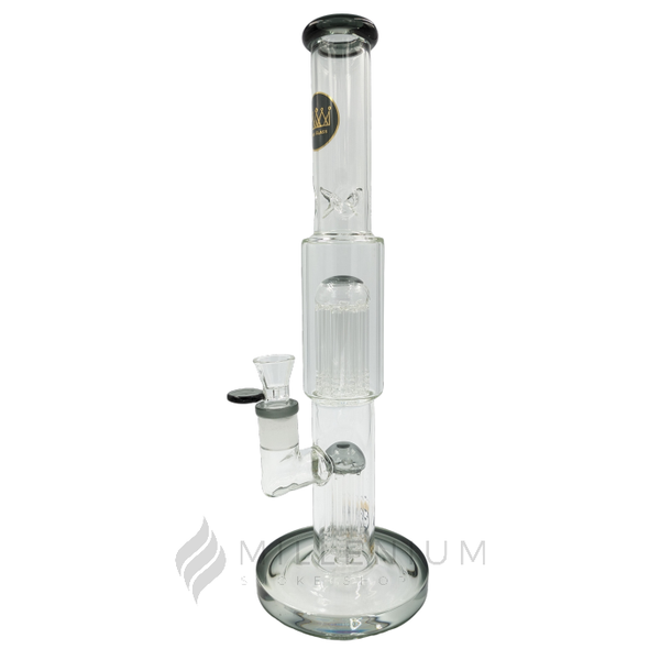 Waterpipe | King Glass | 15" Straight Beaker | Double Tree Perc | 54770 | Millenium Smoke Shop