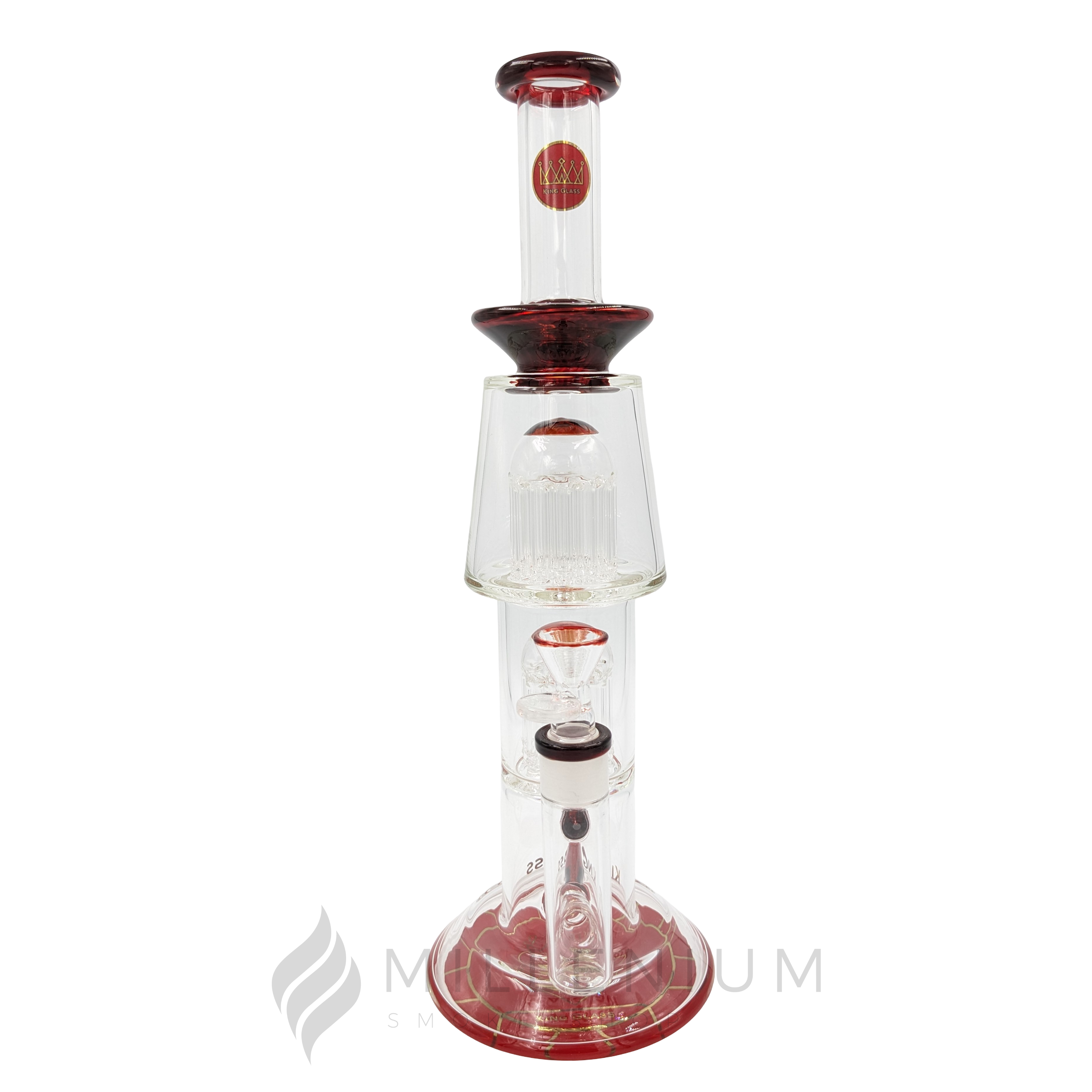 Waterpipe | King Glass | Inline and Double Tree Perc | 54778 | Millenium Smoke Shop