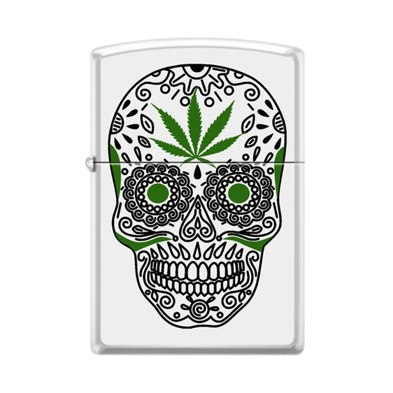 Zippo| Cannabis Sugar Skull | Glow in Dark | 855963