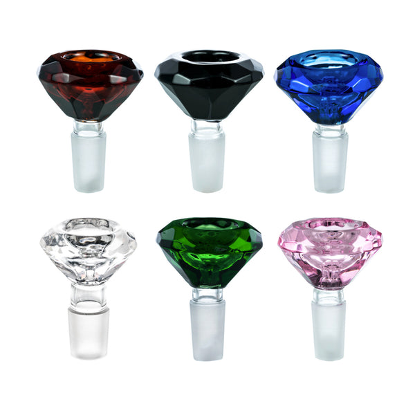 Bowl: 14mm Thick Diamond asst Colors | Millenium Smoke Shop