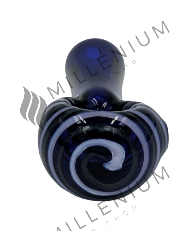 Glass Pipe | Humboldt Glass | Colored Swirl | Blue Base