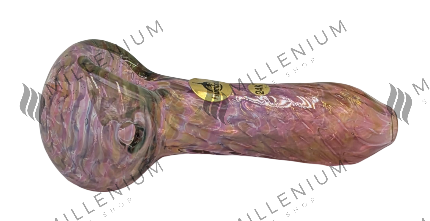 Glass Pipe | Humboldt Glass | Gold Wrap & Rake | Assorted