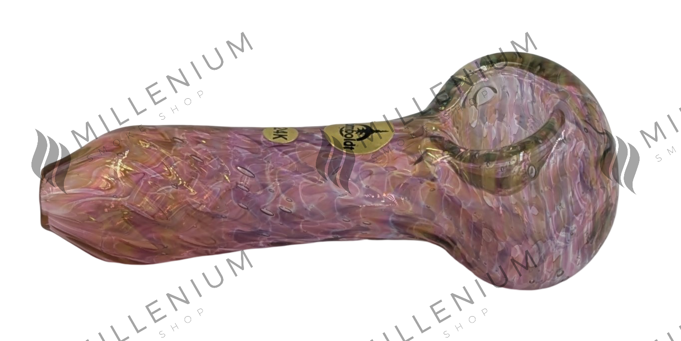 Glass Pipe | Humboldt Glass | Gold Wrap & Rake | Assorted