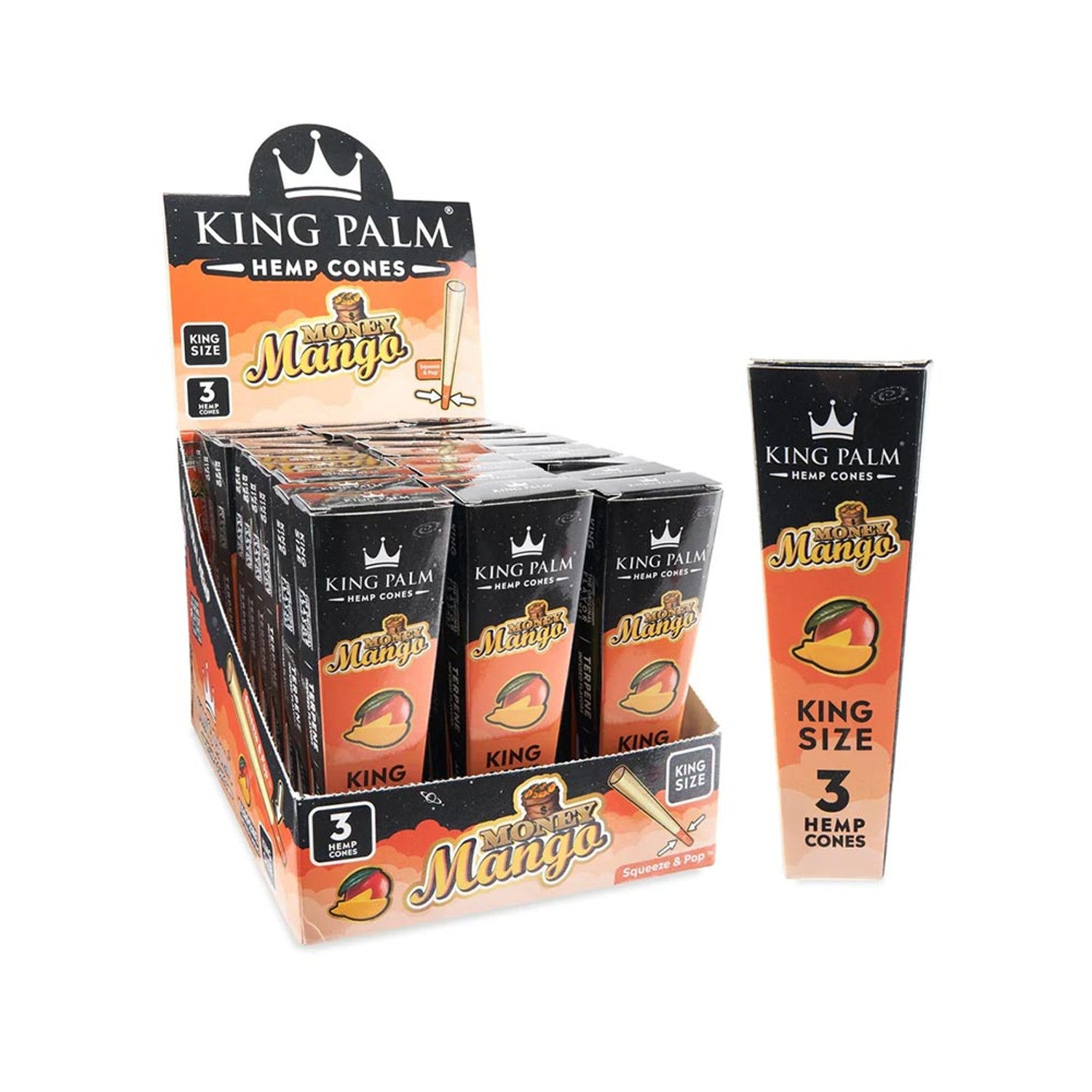 Cones | King Palm | Hemp | King Size 3pk | Millenium Smoke Shop