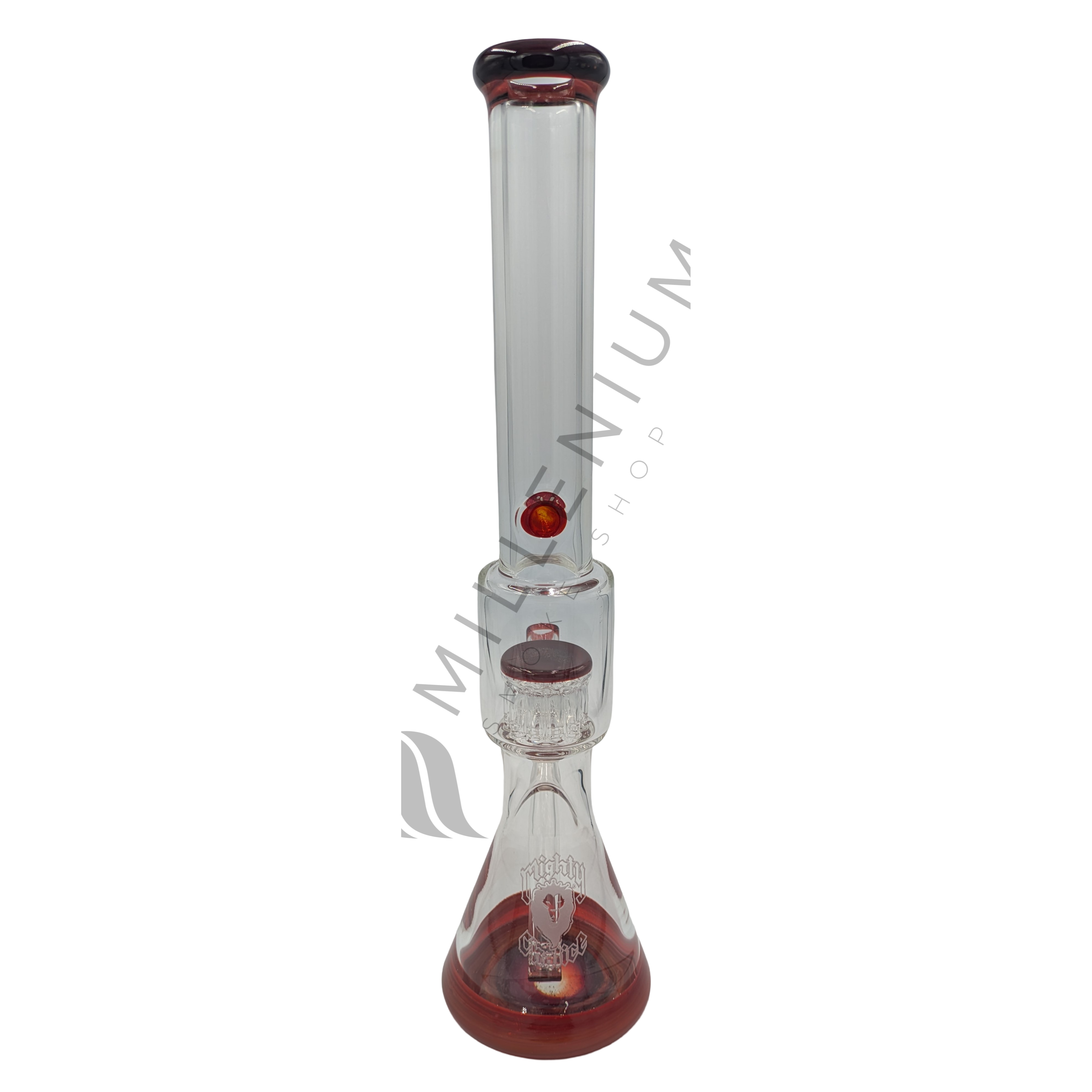 Mighty Chalice | Waterpipe | Beaker | 12 Arm Tree Perc | Ruby