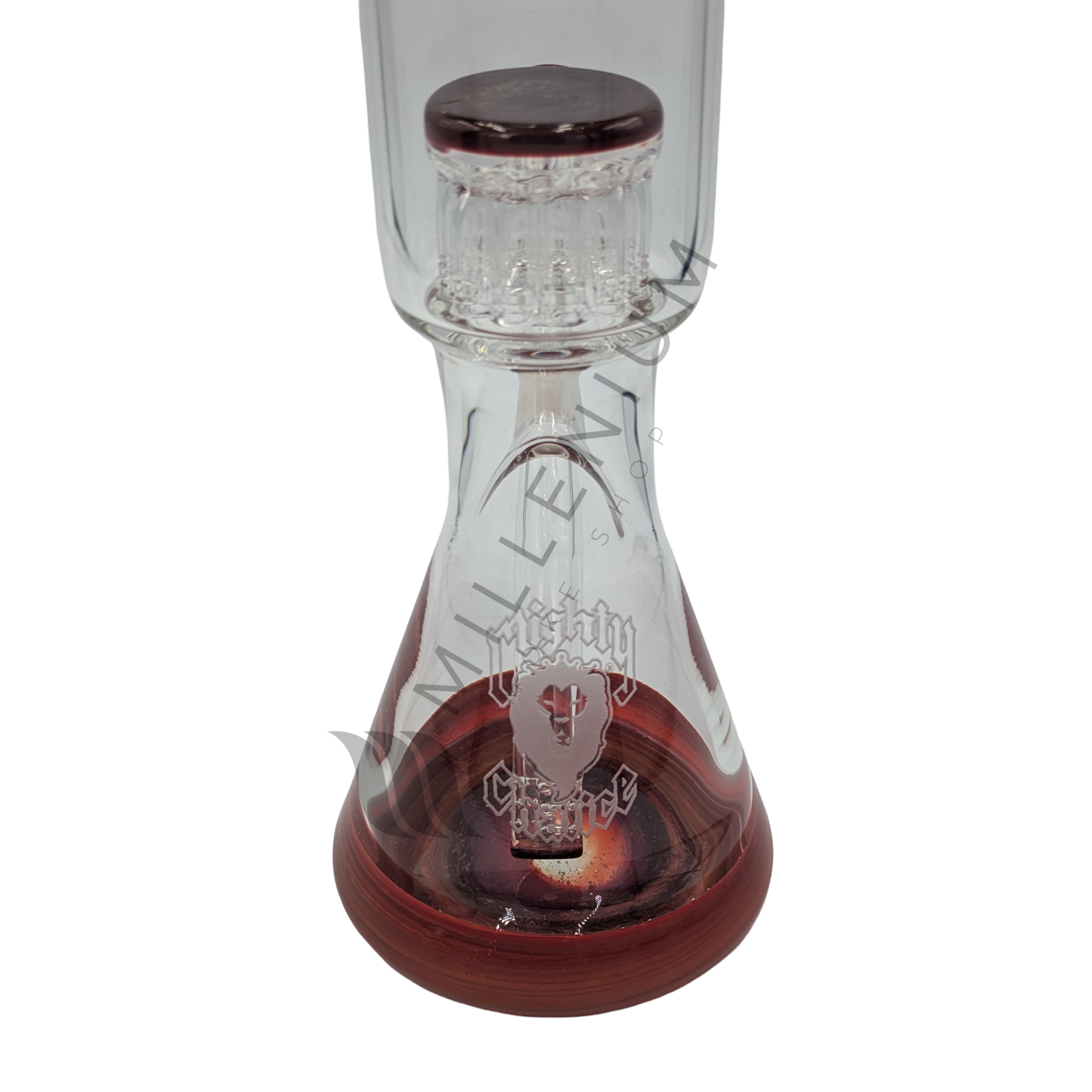 Mighty Chalice | Waterpipe | Beaker | 12 Arm Tree Perc | Ruby