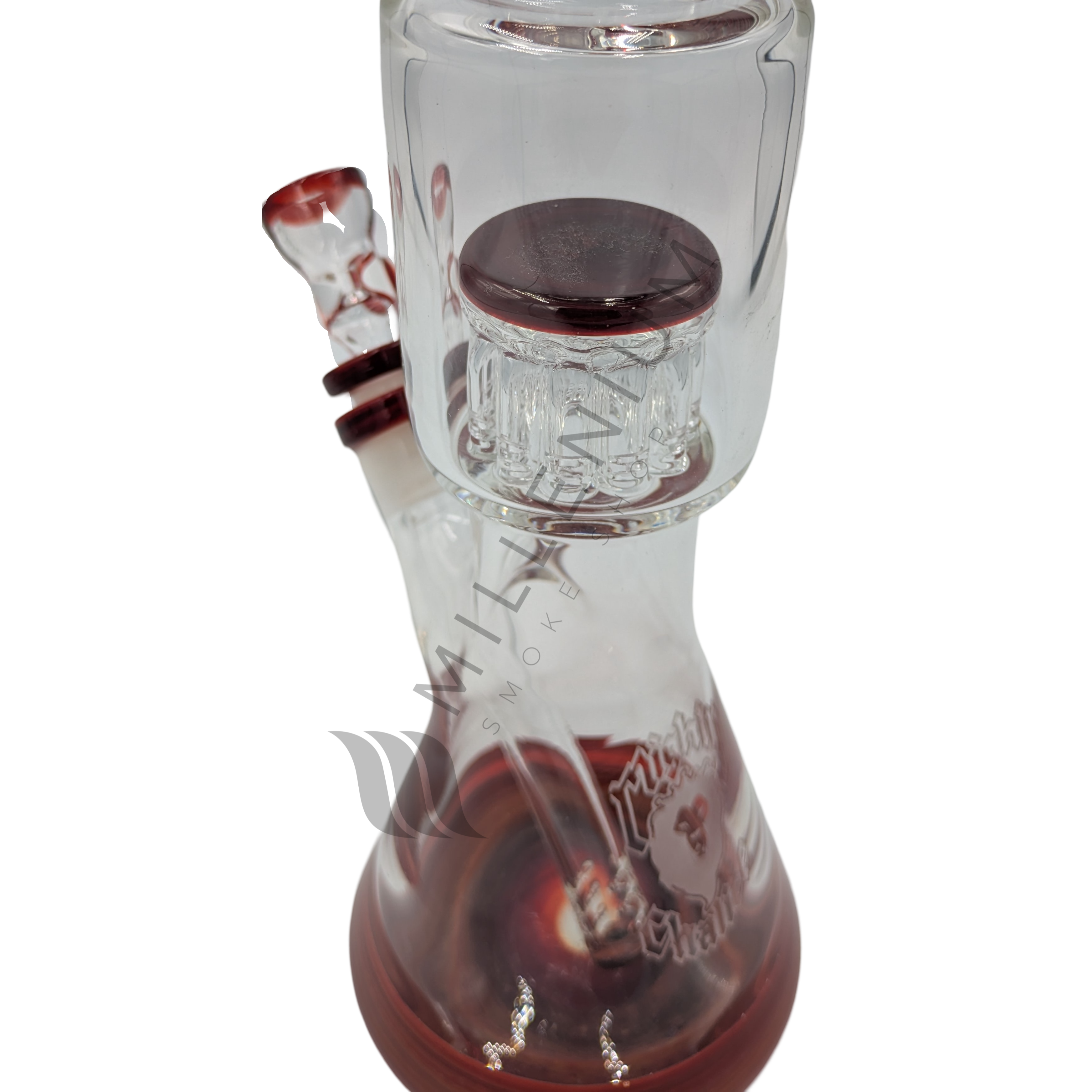 Mighty Chalice | Waterpipe | Beaker | 12 Arm Tree Perc | Ruby