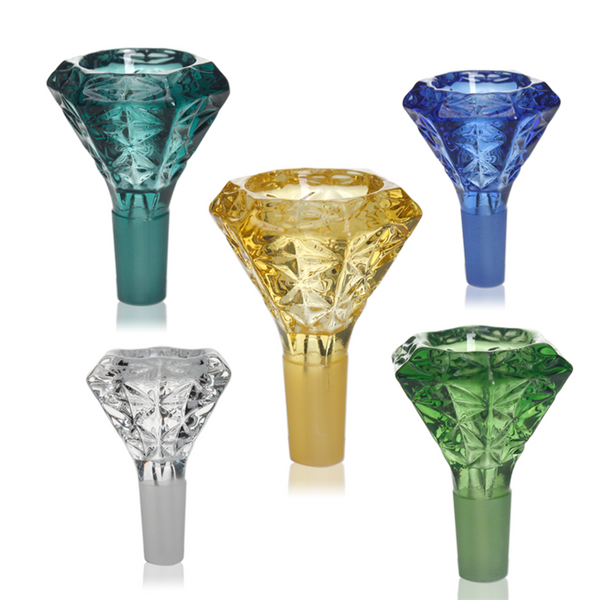 Bowl | Diamond Thick | 14mm | Asst Color |  w/Poker