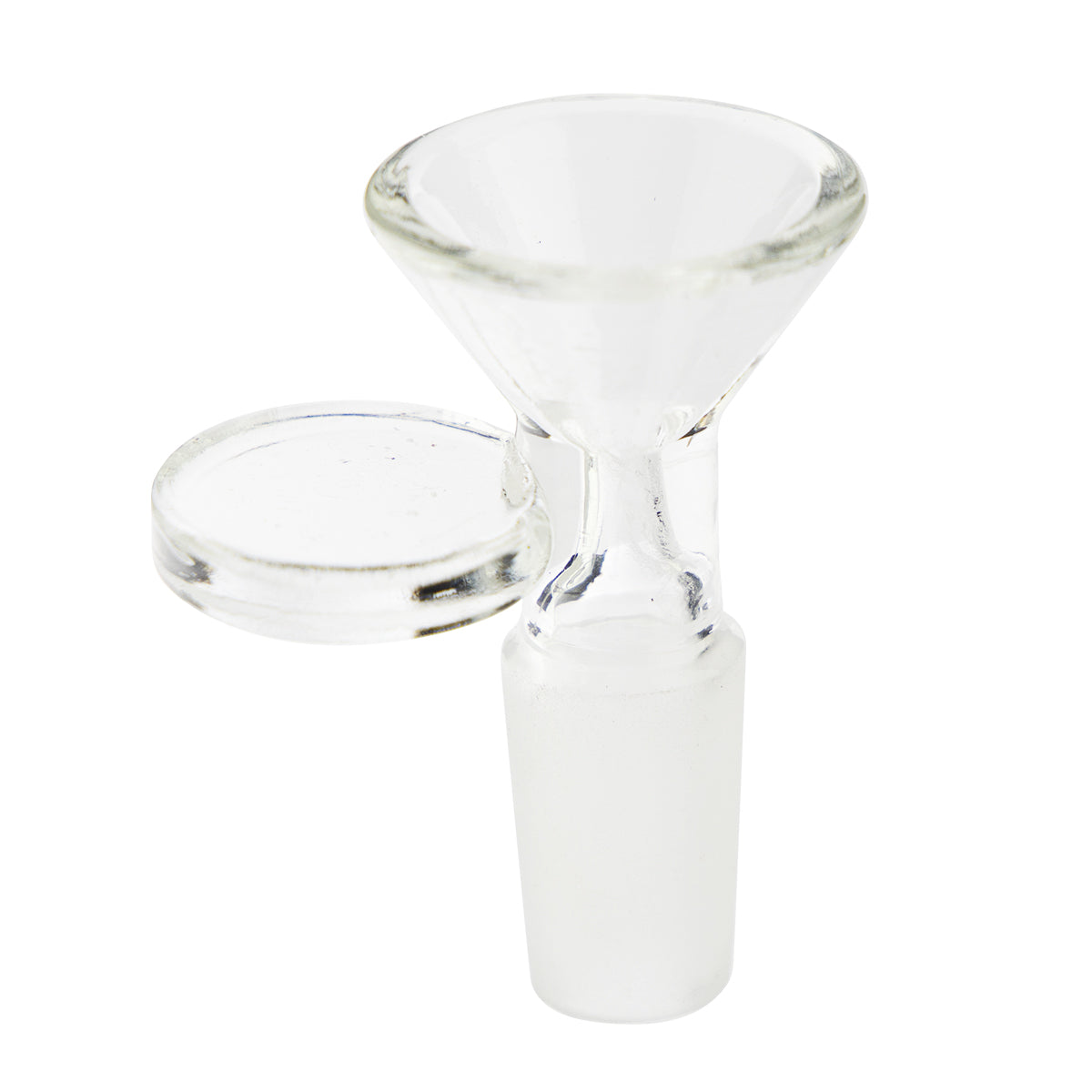 Bowl: 14mm Clear Funnel Handle | Millenium Smoke Shop
